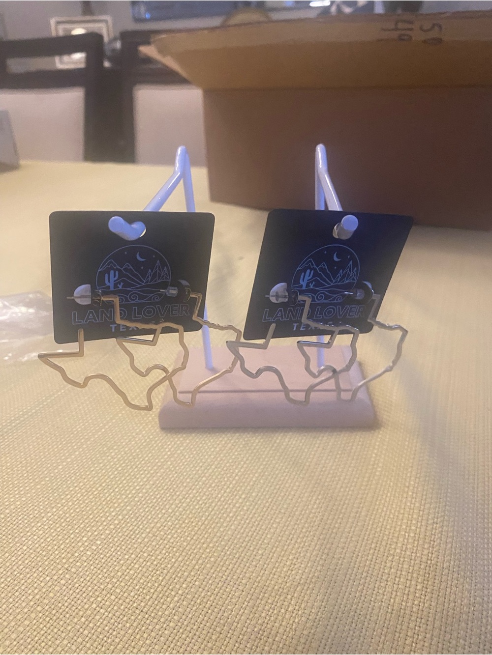Gold or Silver Texas Outline Earrings - sterling silver
